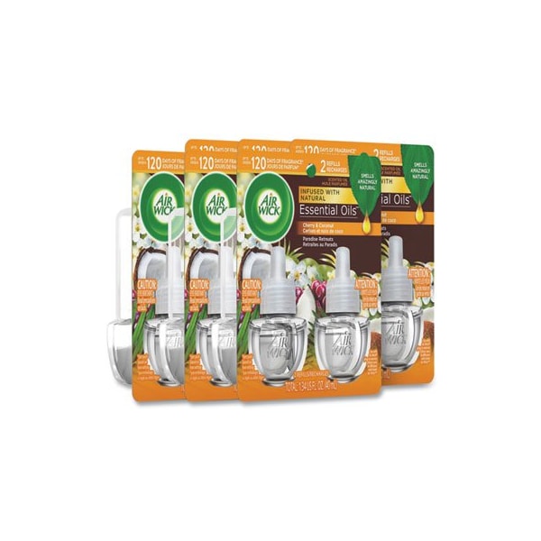 Reckitt Benckiser Air Wick, LIFE SCENTS SCENTED OIL REFILLS, PARADISE RETREAT, 0.67 OZ, 2PK, 6 PACKS/CARTON, 12PK 91110 - main